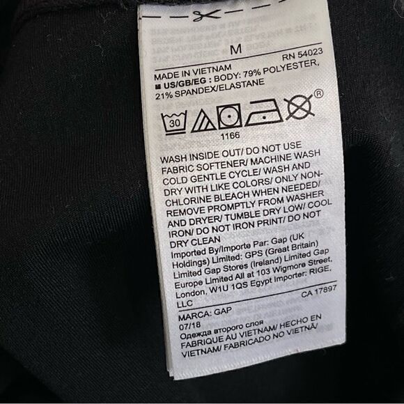 GAPFit High Waist Metallic Ombré Full Length Leggings (True Black) - Medium - Picture 12 of 15